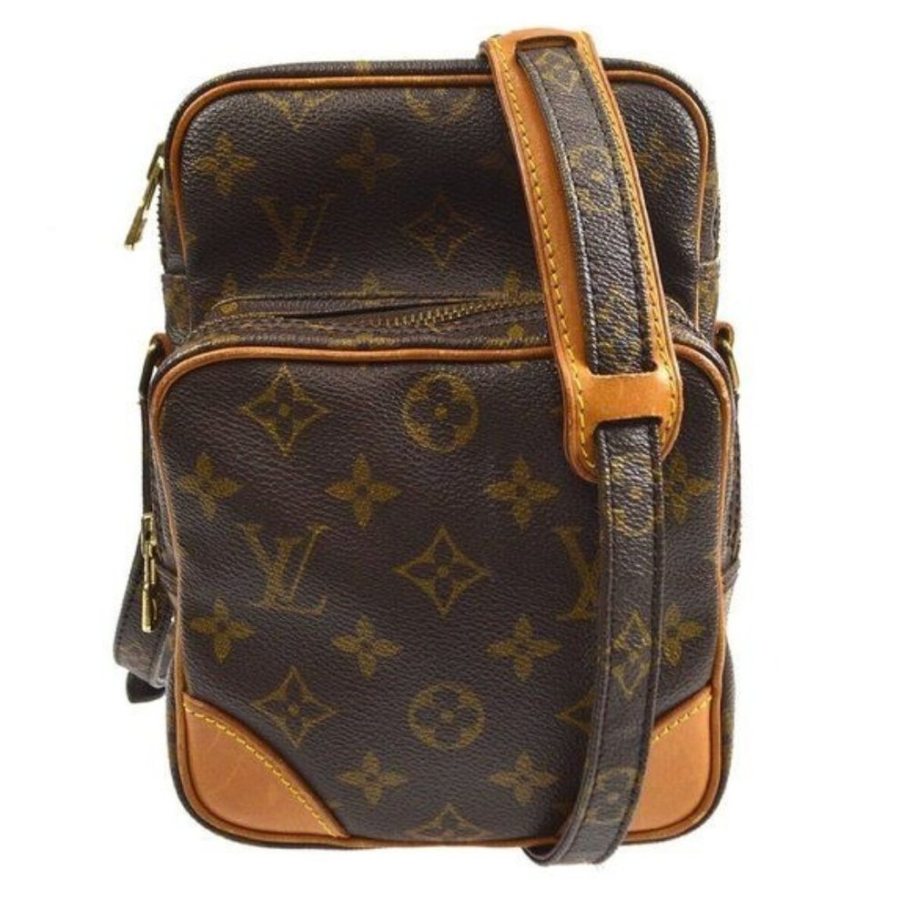 Authentic Louis Vuitton Crossbody Bag Amazone Monogram Used LV Handbag Vintage